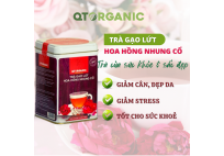 Trà gạo lứt hữu cơ hoa hồng nhung cổ